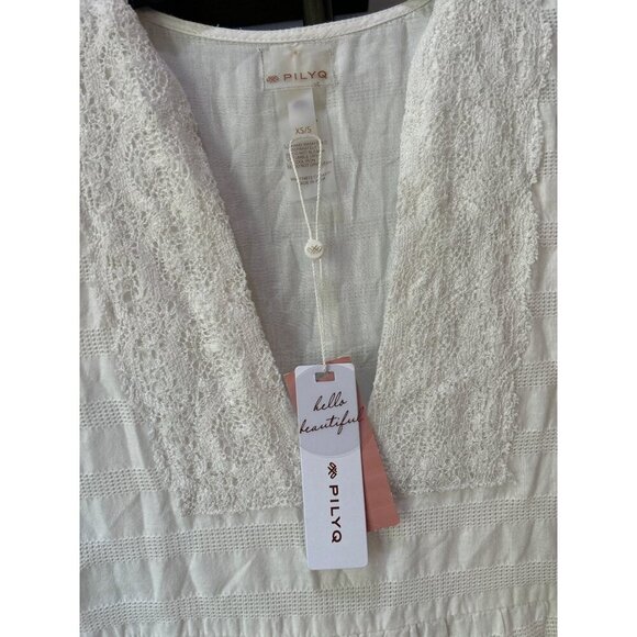 PQ Swim Juniper Eyelet Midi Dress Water Lily White Womens Size XS/S - Picture 10 of 11
